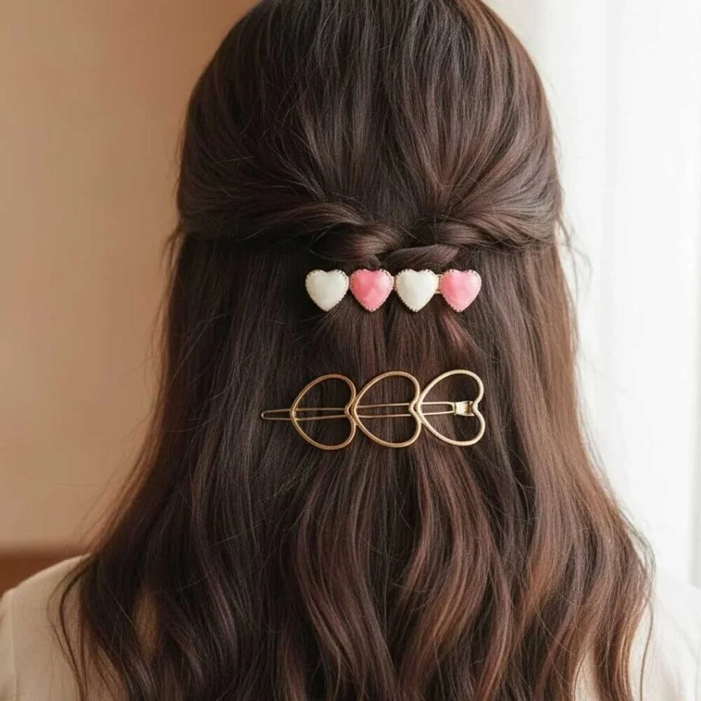 2 Piece Heart Hair Accessory Set